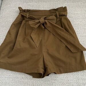 Zara cotton shorts.  Olive green color